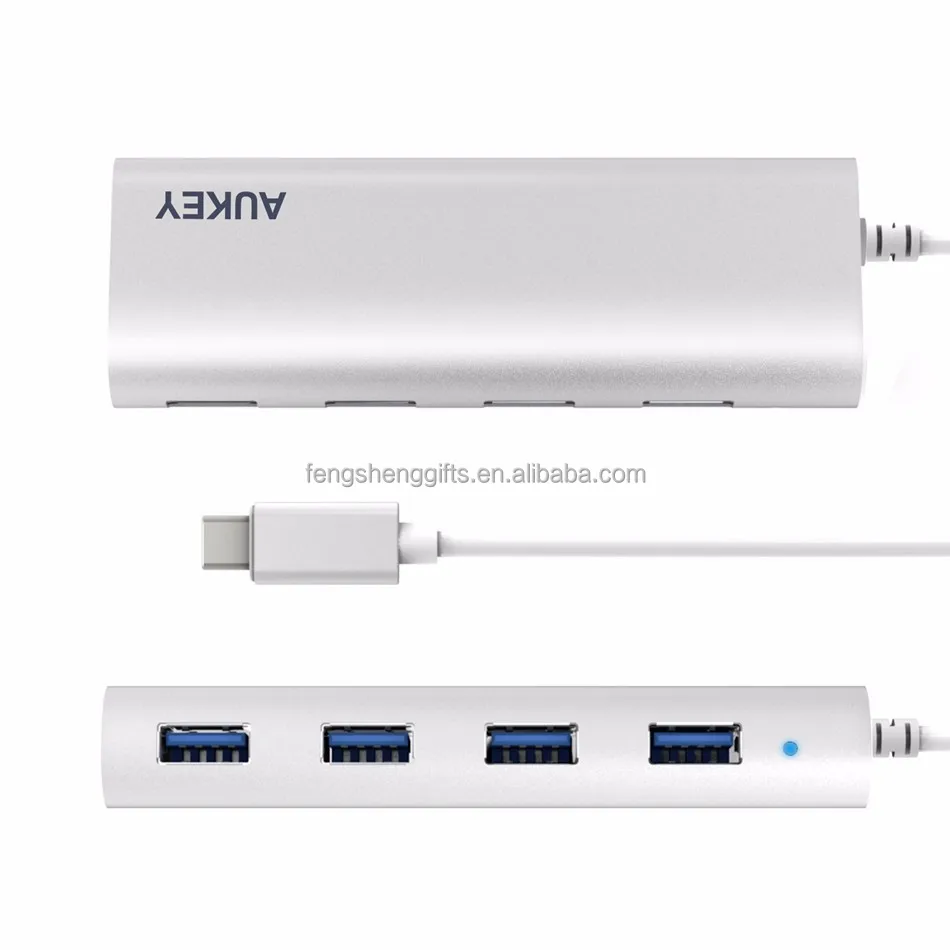 Aukey CB-C12 High Speed 3.1 Type USB C HUB To 4 Port USB HUB 3.0 For Macbook PC SmartPhone - ANKUX Tech Co., Ltd