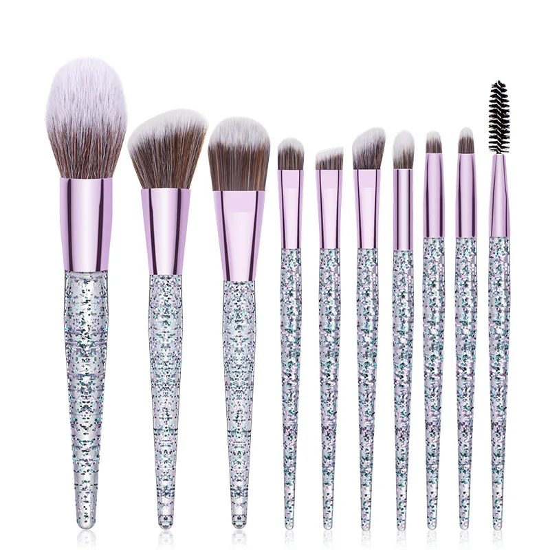 Professional 10pcs Soft Crystal Makeup Brushes Private Label Foundation Face Make-up Brush Set Wholesale
Professional 10pcs Soft Crystal Makeup Brushes Private Label Foundation Face Make-up Brush Set Wholesale