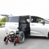 Car turning seat to help wheelchair user to get on vehicle pass impact test and EMC test