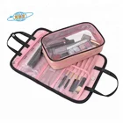 Portable plastic toiletry bag clear make up pouch with handle