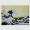 Beautiful seascape oil painting the Great Waves of Kanagawa by Katsushika Hokusai