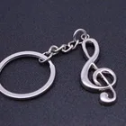 Wholesale Alloy 3d Music Keyring Musical Note Keychain
