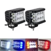 Dual Color 72W LED Work Light Strobe car Light Bar Flashing Auto Fog Light For Truck SUV ATV 4WD