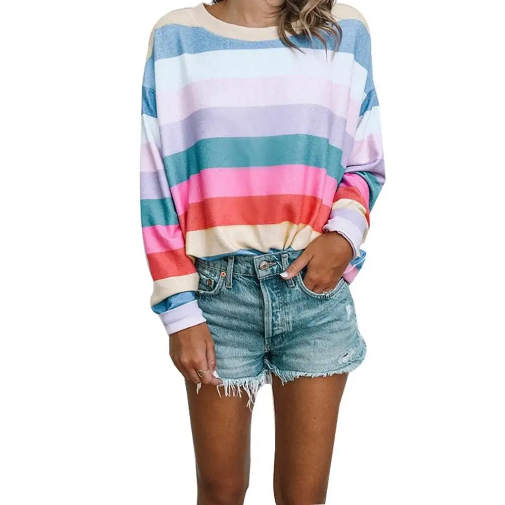 2018 New Latest Blouse for Ladies Tops Women Long Sleeve Striped Sweatshirt T-shirt Blouse, Shown
2018 New Latest Blouse for Ladies Tops Women Long Sleeve Striped Sweatshirt T-shirt Blouse, Shown