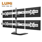 Elegant Aluminum LCD TV Desk Mount Bracket for Six Monitors
