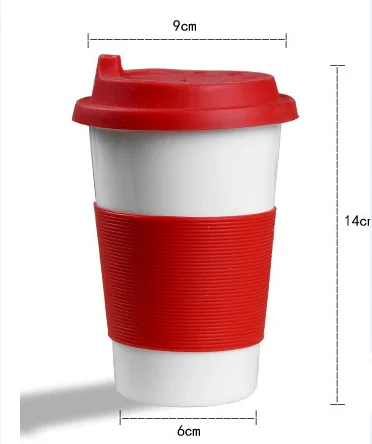 Wholesale Biodegradable Ceramic Coffee Cup with silicone lid and sleeve, Customized 
Wholesale Biodegradable Ceramic Coffee Cup with silicone lid and sleeve, Customized