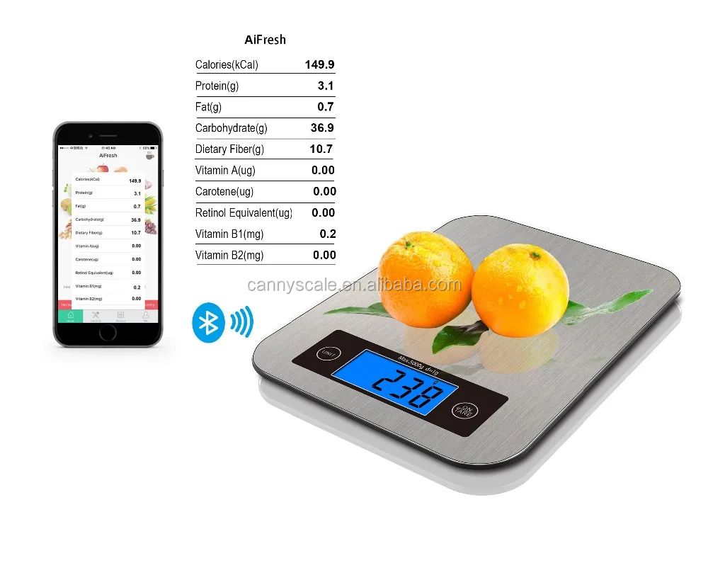 electronic bluetooth digital kitchen scale