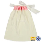 Children Lace Trim Pillowcase Clothing Kids Smocked Dresses For Cream Baby Girl Frocks Designs
