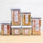 Plastic Storage Coffee Bean Jar Kitchen Food Container /High Grade Plastic Material Clear Storage Box