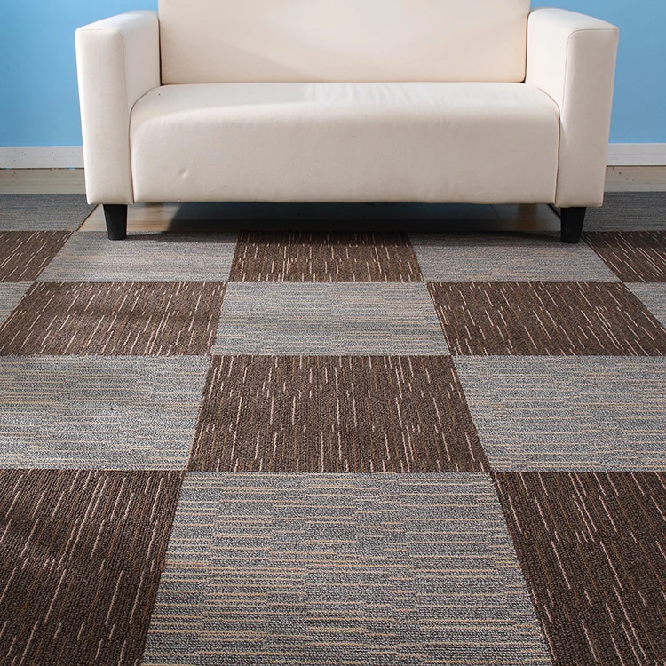 Merika Hot Sale Nylon Material Thick Modular waterproof Commercial Carpet Tiles With PVC Backing
