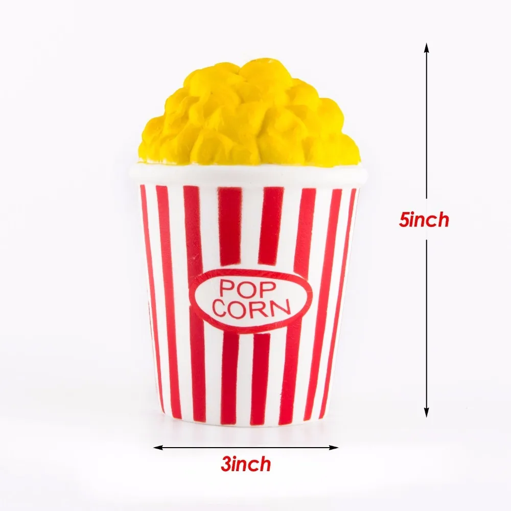 kawaii cute popcorn food squishy , cartoon red/yellow squishy