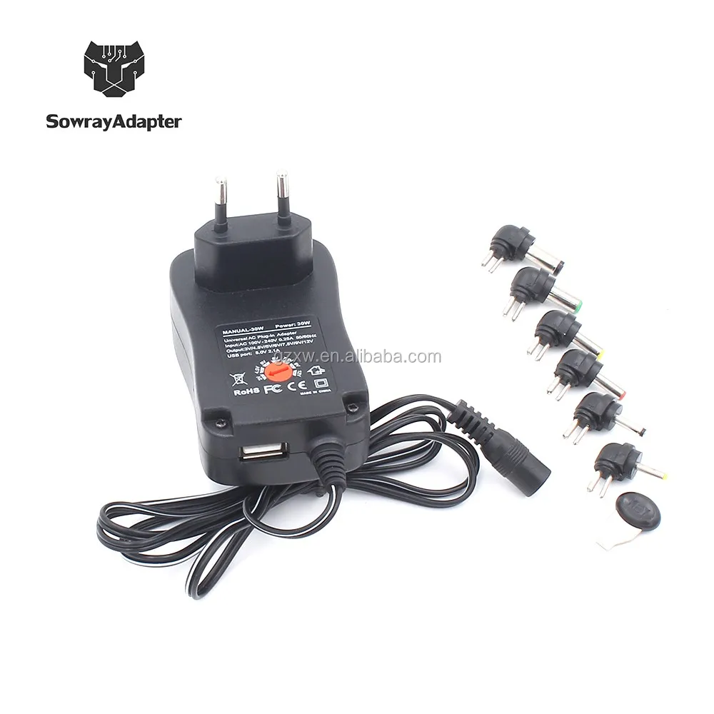 Reemplazo de 1000MA DC ajustable adaptador de corriente Universal - ANKUX.COM