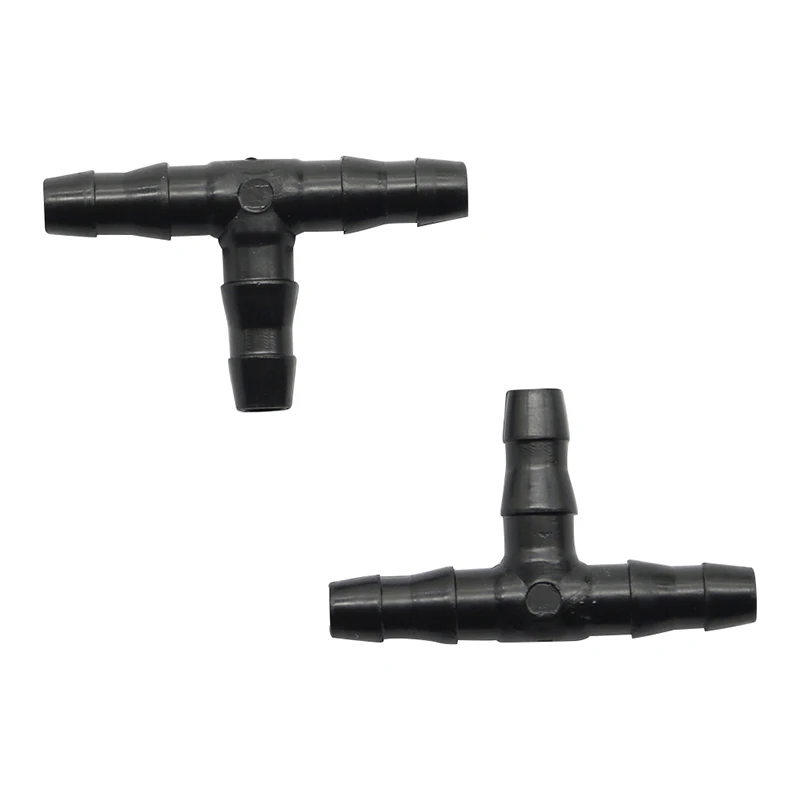 split water supply with 4/6mm pipe Micro irrigation barbed tee connectors 