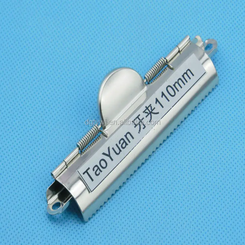 Silver 110mm small metal teeth paper clips/teeth file clip for office usage, View metal teeth