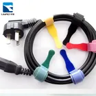 Wire management custom cable marker tidy hook and loop Self-Adhesive Bandage cable tie with label