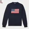 The latest OEM classic American flag sweater for men O-neck slim fitting custom new design sweater from Chinese supplier