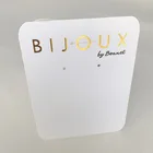 Custom White Earring Necklace Jewelry display cards
