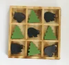 wooden travel sized tic tac toe -- bear and tree animal puzzle game