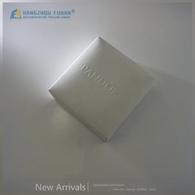 white pu leather cardboard wedding jewelry ring gift box