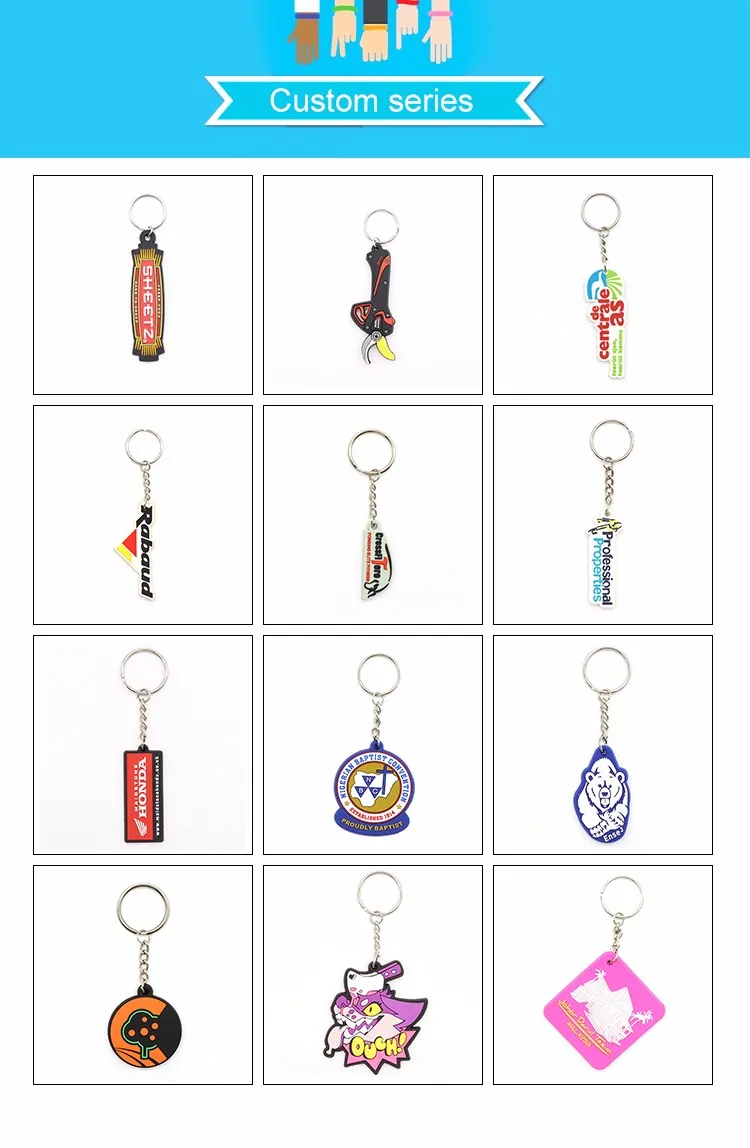2d custom shaped die cut soft pvc keychain for return gifts