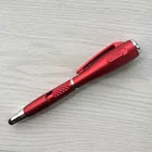 Hot cheap muti-function 3 in 1 stylus pen with led light pen