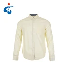 Wholesale autumn plain dyed cotton ladies yellow blouse latest fashion
