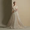 Snowflakes pattern Embroidery chic queen style bridal wedding gown new design wholesale
