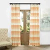 2019 new design 100% polyester curtain yellow and white stripe door curtain