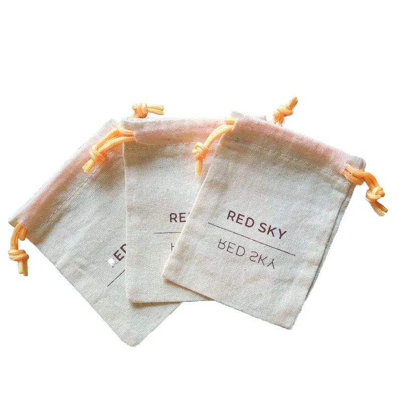 muslin cotton drawstring jewelry bags