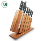 ,Slotless Knives Holder Storage Stand Kitchen Knives Organizer Bamboo Knife Block