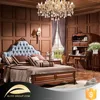 AB39-european bed frame and wooden bed with dressing table