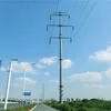 High voltage electric power transmission galvanized steel antenna monopole tower