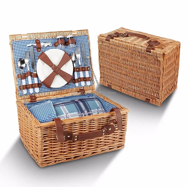 handmade wicker picnic basket,picnic hamper,picnic set