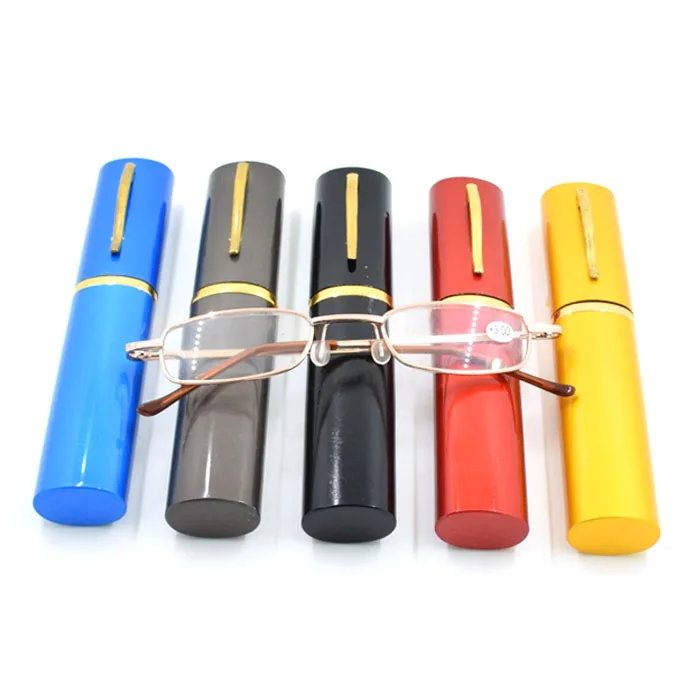 cheap Stock wholesale slim pen reading glasses with metal case 
cheap Stock wholesale slim pen reading glasses with metal case
