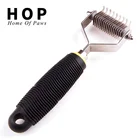 Stainless steel pet dog shedding dematting brush comb tool for dogs cats