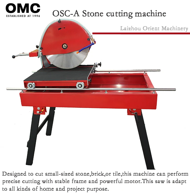 OSC-A table saw 600mm cutting length stone equipment with 2.2KW motor