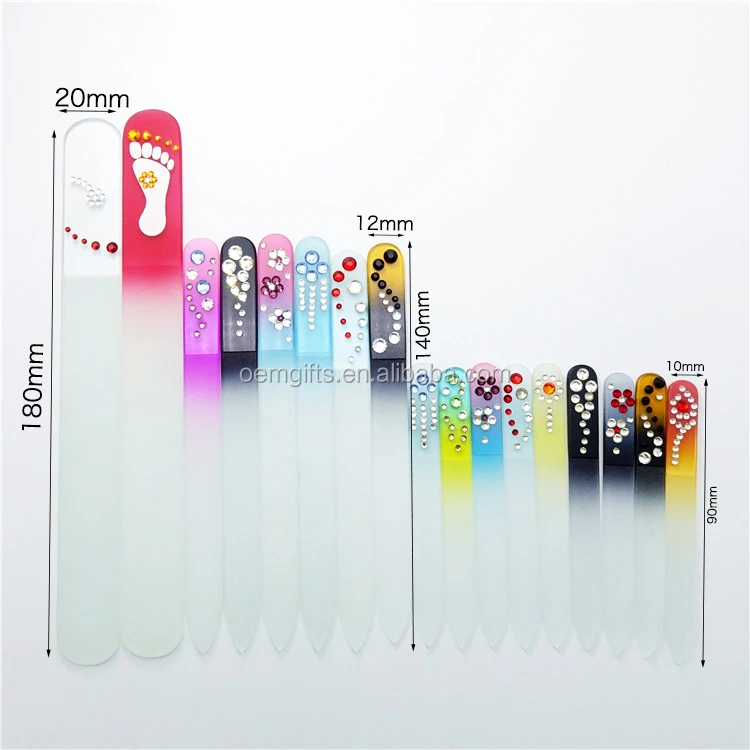 Unionpromo Durable Crystal Glass Nail File Custom Logo Wholesale Gift for Professional Nail Care