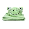 G709 Novelty And Multi-used Kids Plush Frog Hooded Blanket For Child