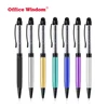 new design hot sale diamond ball pen with touch stylus, promotional plastic pen with crystal top shining Rhinestone Crystal pen
