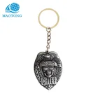 Custom made high end 3D metal keychain souvenir keyring 3D key chain trolley coin holder