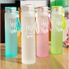 2017 hot selling 500ml Frosted glass Leak-proof Health Portable tools Outdoor Sport Water Bottle Candy Color