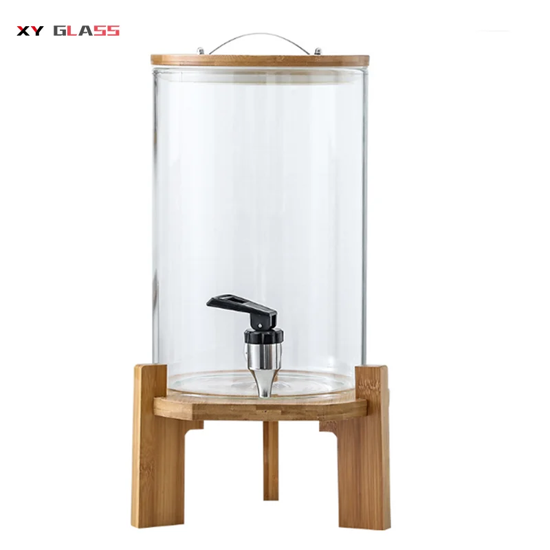 Fashionable modern large capacity with lid air tight seal lid glass dispenser, Transparent
Fashionable modern large capacity with lid air tight seal lid glass dispenser, Transparent