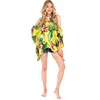 2018 New Design Poncho cover up floral printed beach dress boho spaghetti strap dress for women