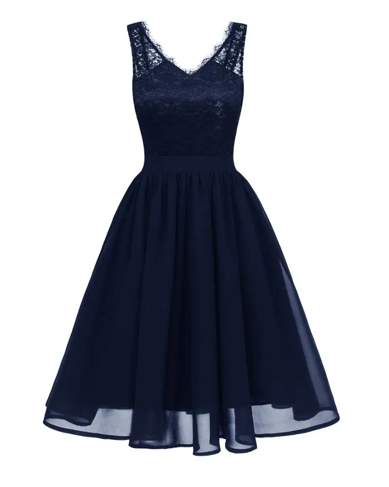 Celebration Presents Chiffon Lace Patchwork Sexy Backless V Neck Sleeveless Women Dresses, Customized color
Celebration Presents Chiffon Lace Patchwork Sexy Backless V Neck Sleeveless Women Dresses, Customized color