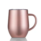 BPA free rose gold color vacuum insulated double wall 18/8 stainless steel coffee cup
