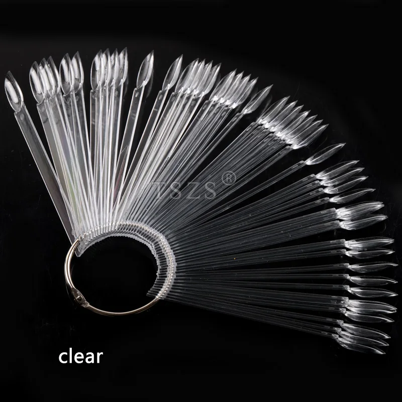 TSZS Professional 50 Pcs Transparent Nai Art Display Fan Nature Nail Acrylic Display False Nail Color Chart Fan, Clear natural black
TSZS Professional 50 Pcs Transparent Nai Art Display Fan Nature Nail Acrylic Display False Nail Color Chart Fan, Clear natural black