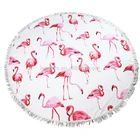 Fashion Flamingo Microfiber Beach Towel Plain Beach Towel Round Wholesale