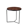 Modern Plywood Ash Coffee Table With Black Metal Base For Living Room