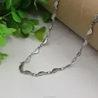 Individual Fashion Design Hiphop Jewelry Set Plated Silver Leaf Shaped Chain Necklace And Bracelet Wholesale