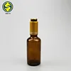 Hot sale 30ml glass cosmetic serum dropper bottle with golden Aluminum screw cover